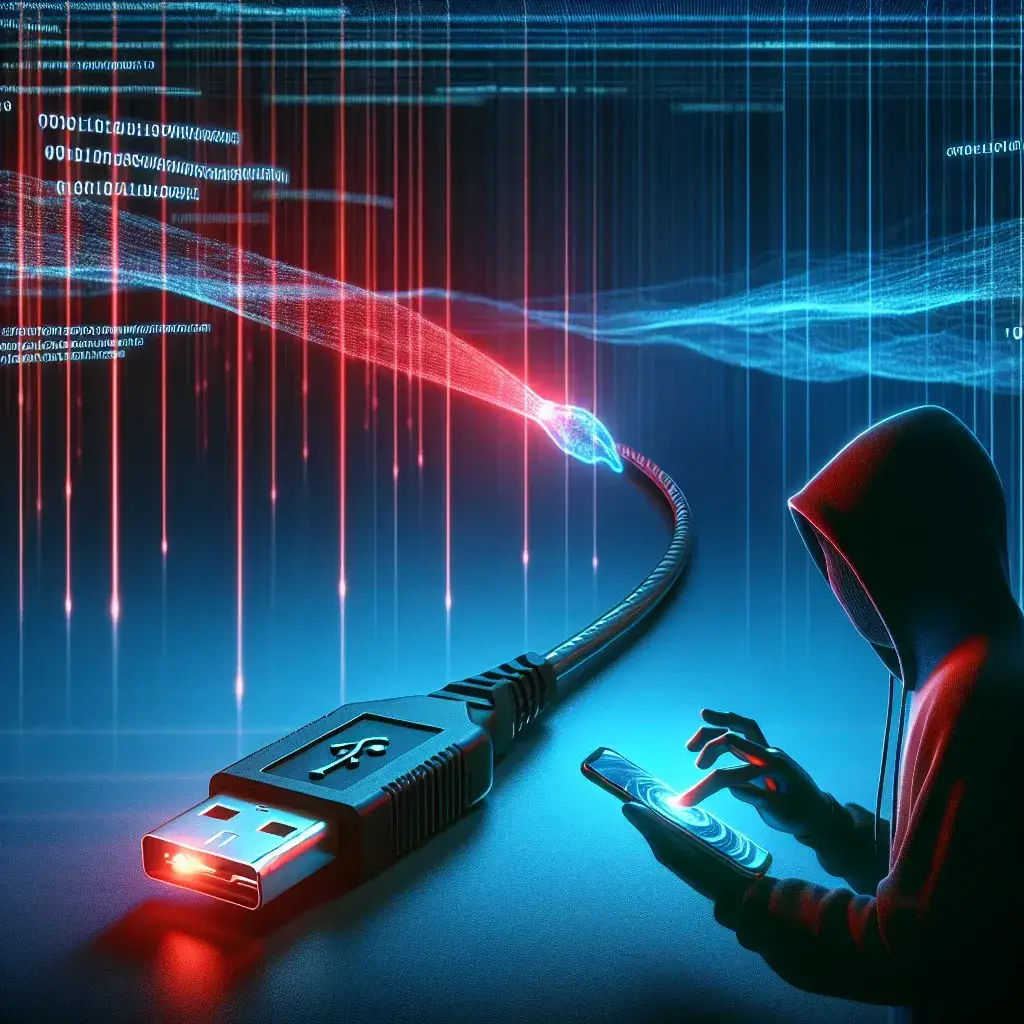 "Diagram illustrating USB-C vulnerabilities, highlighting potential security risks and hacker exploitation methods on connected devices."